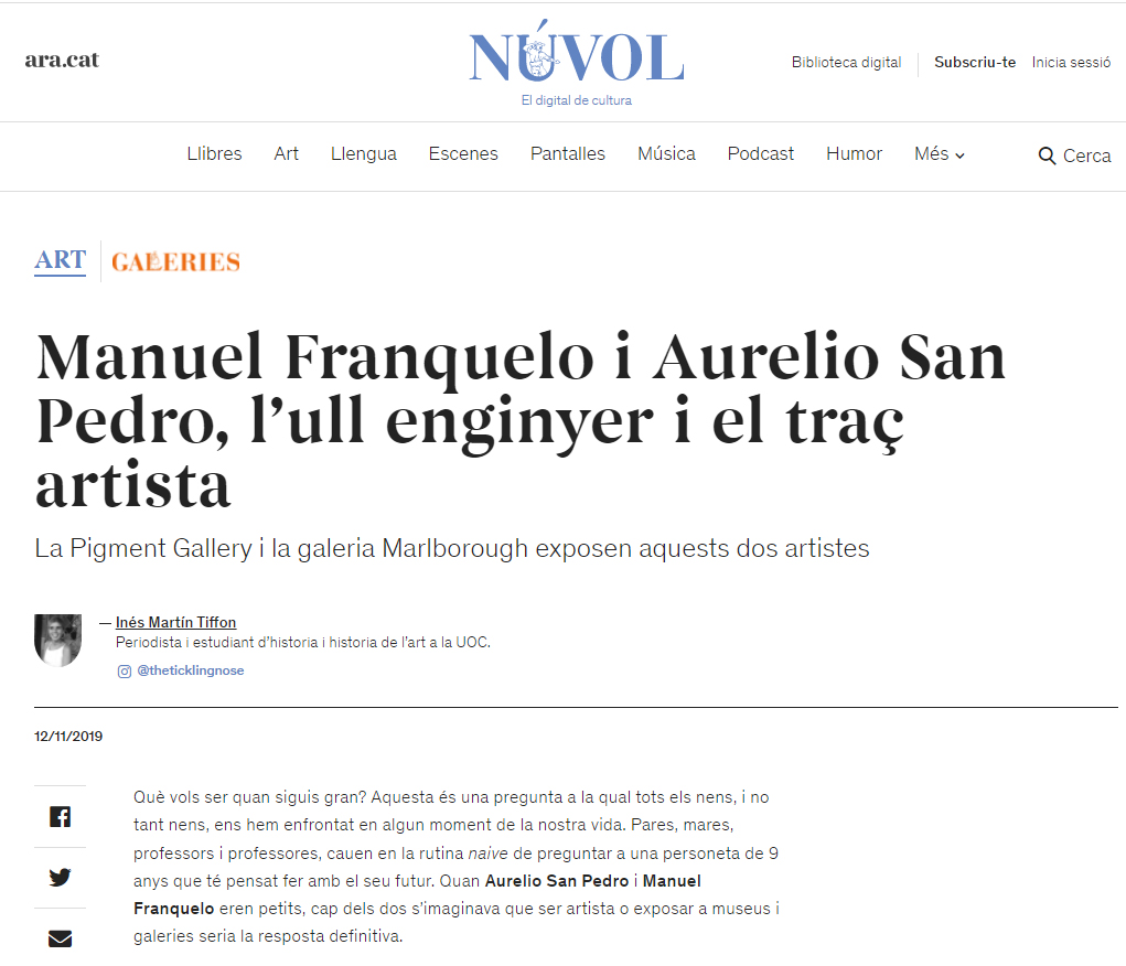 2019 11 12 Nuvol Aurelio San Pedro Pigment Gallery Galería de Arte en Barcelona Núvol