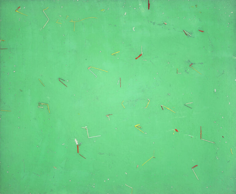RC Abstracto con fondo Verde 2021 43x52 cm Oil on paper Pigment Gallery Galería de Arte en Barcelona Miro's Assistants