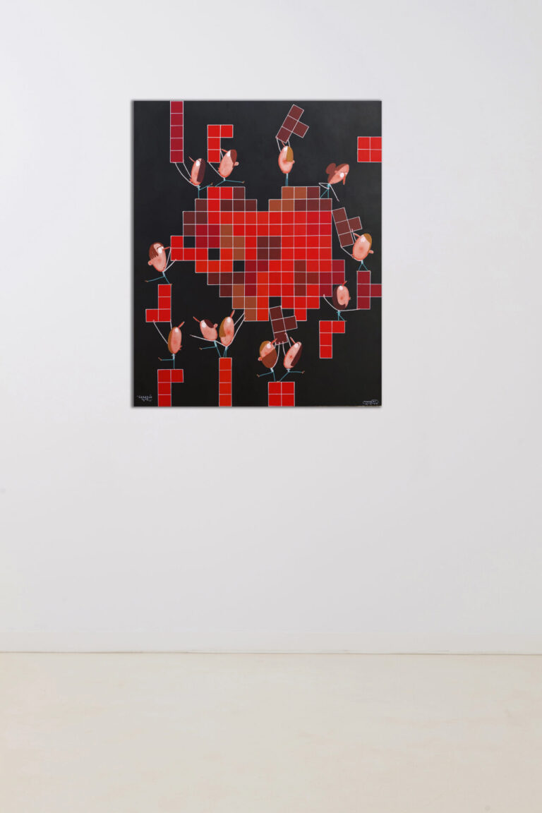 corazon tetris Pigment Gallery Galería de Arte en Barcelona Obras