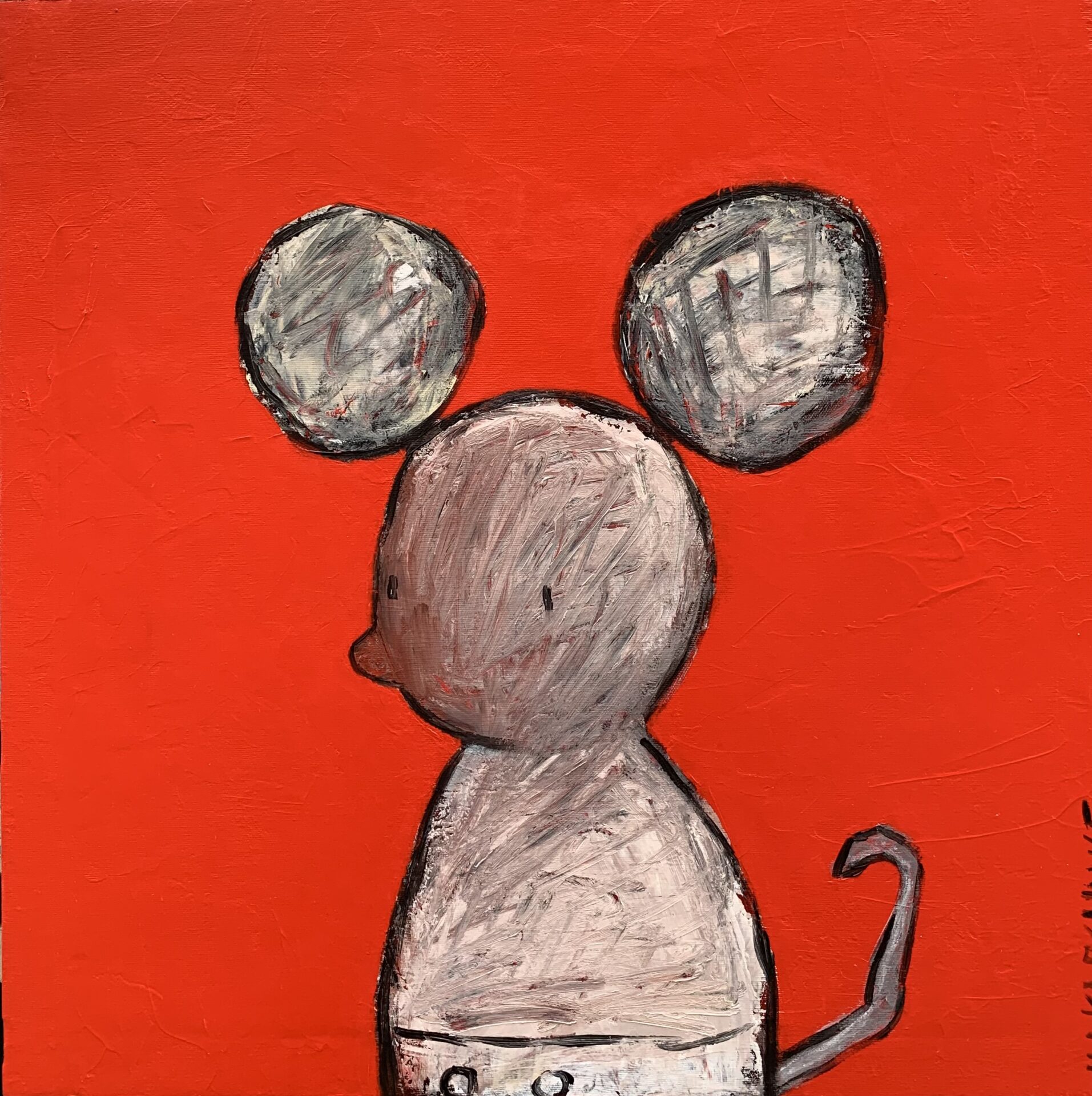 white mouse in red 50x50 Pigment Gallery Galería de Arte en Barcelona Vall Karsunke