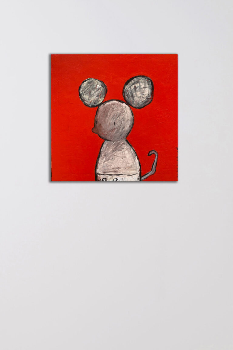 whte mouse in red 50 x 50 Pigment Gallery Galería de Arte en Barcelona Obras