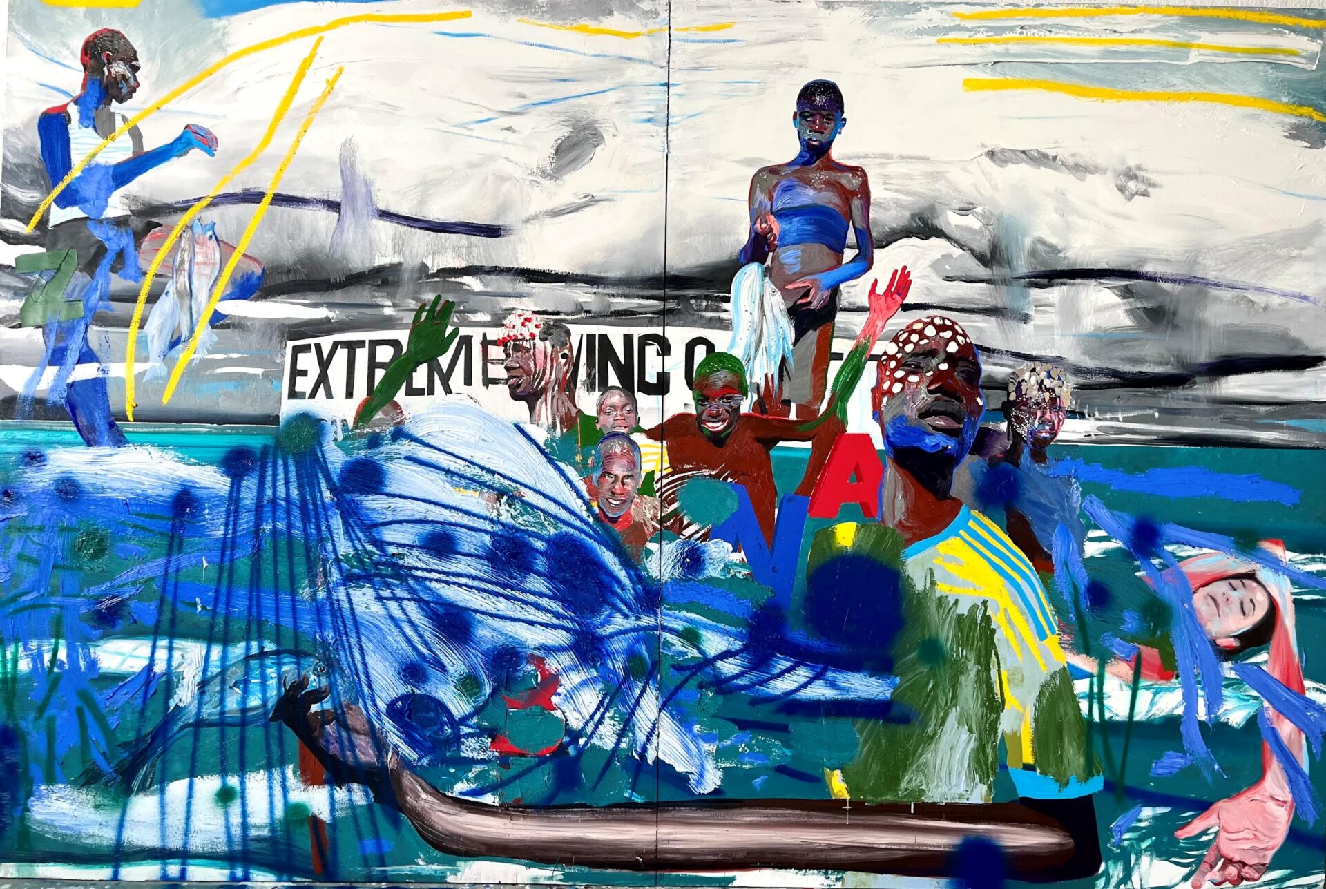 JMFP Extreme Zanzibar 2024 195x292 cm Oil on canvas Pigment Gallery Galería de Arte en Barcelona Extreme Zanzíbar